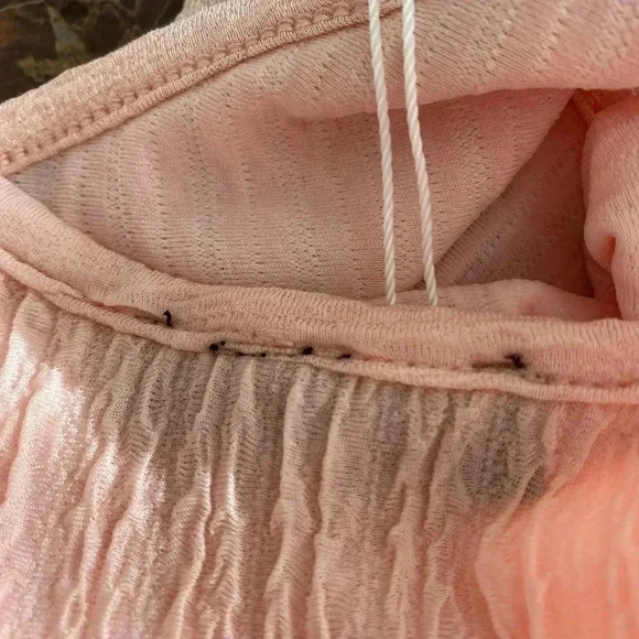 🆕Blush-Pink Tie-Strap Tulip-Hem Blouson Dress S🆕 - Picture 13 of 13